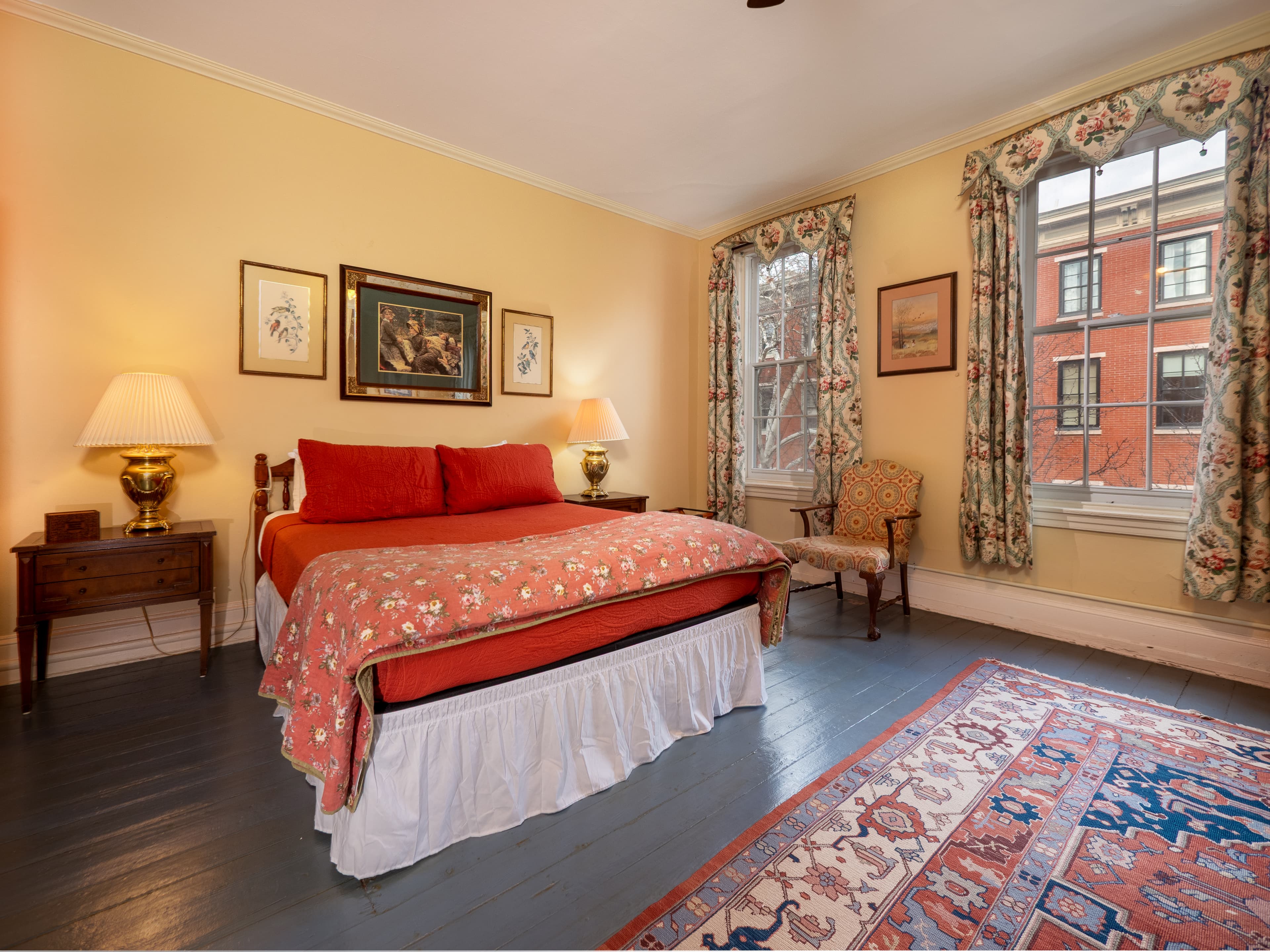 Alternate view of the bedroom showcasing the bed.