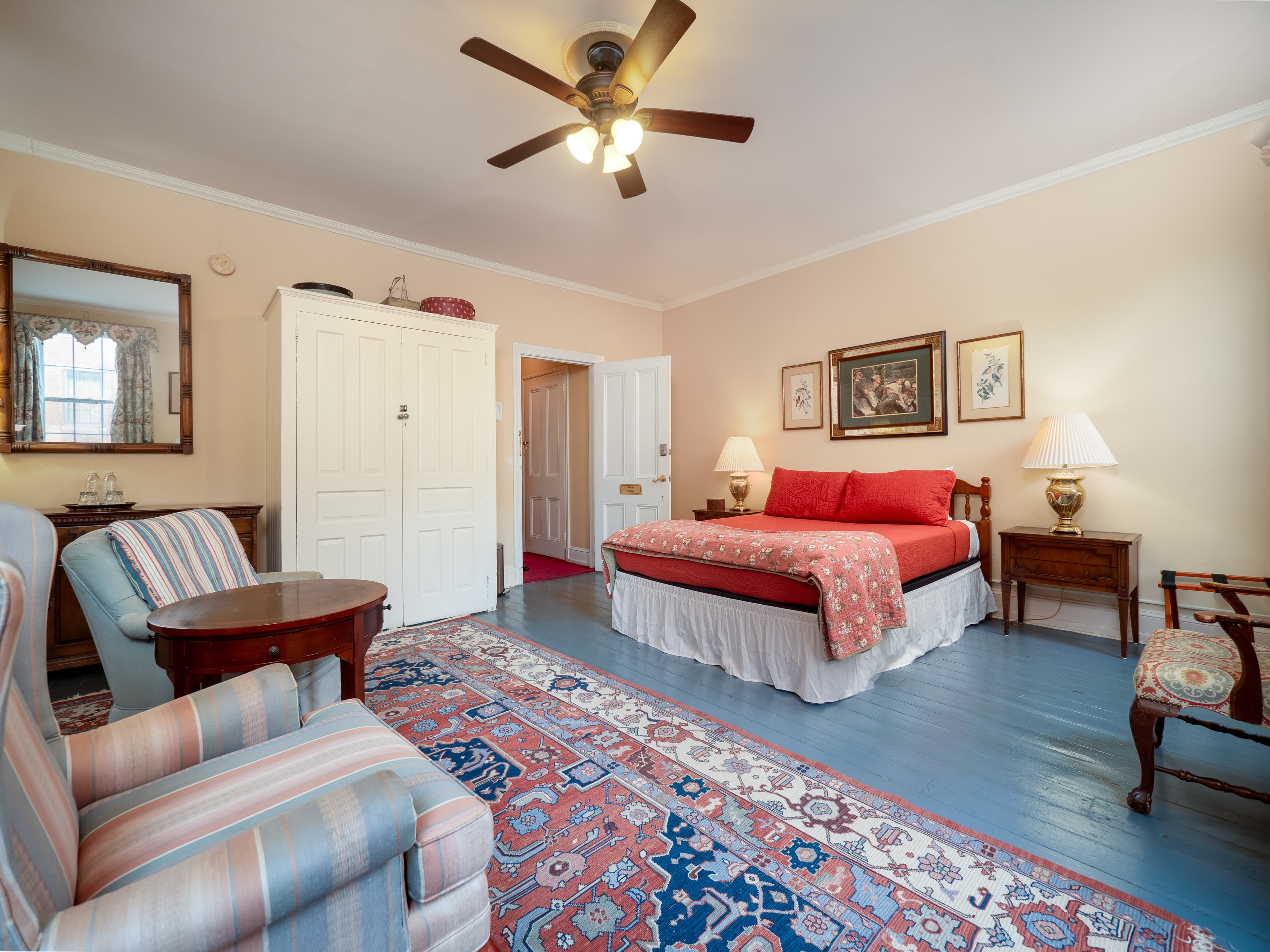 Alternate view of the bedroom facing the entrance.